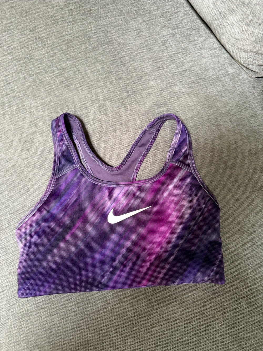 Nike Purple and Pink Ombre One-Piece Swim Top